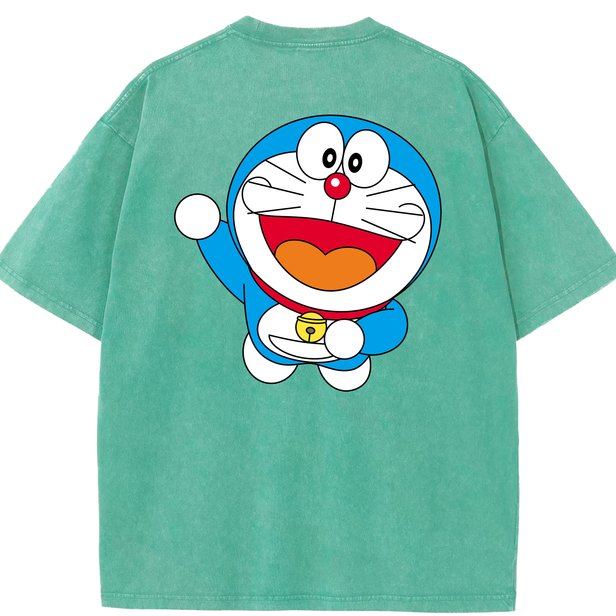 （画像用） ドラえもん Doraemon 綿100% ヴィンテージ風 半袖Tシャツ（背面プリント）
